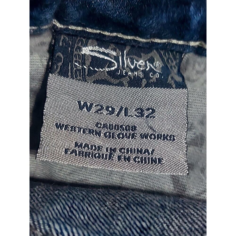 Women's SILVER Distressed - Size 28 / 29x32 - Suki Surplus - Indigo Denim - NWOT - Picture 8 of 12